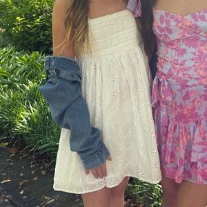 Altar'd State White Eyelet Mini Dress